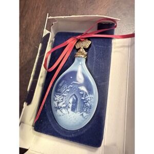 Bing & Grondahl Porcelain Christmas Drop Ornament 1986 box